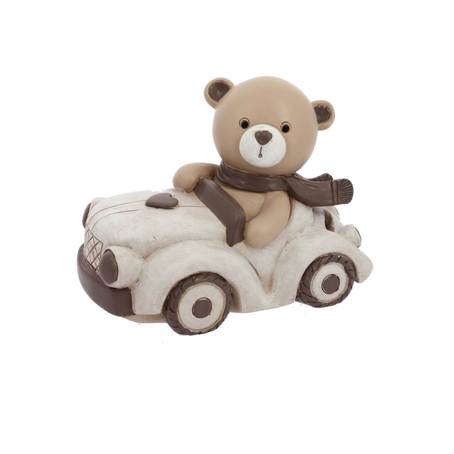 Bomboniera salvadanaio orsetto in auto