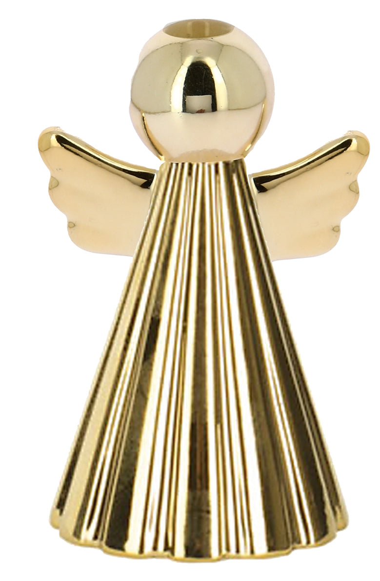 Bomboniera portacandela angelo rigato oro