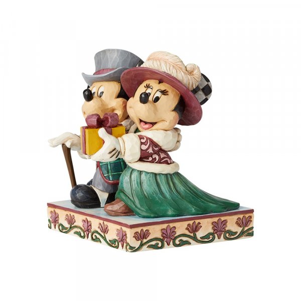Statuetta Disney "Mickey e Minnie" - passeggiata elegante