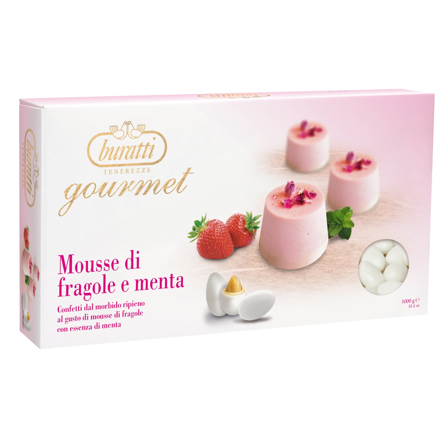 Confetti Buratti gourmet mousse di fragole e menta