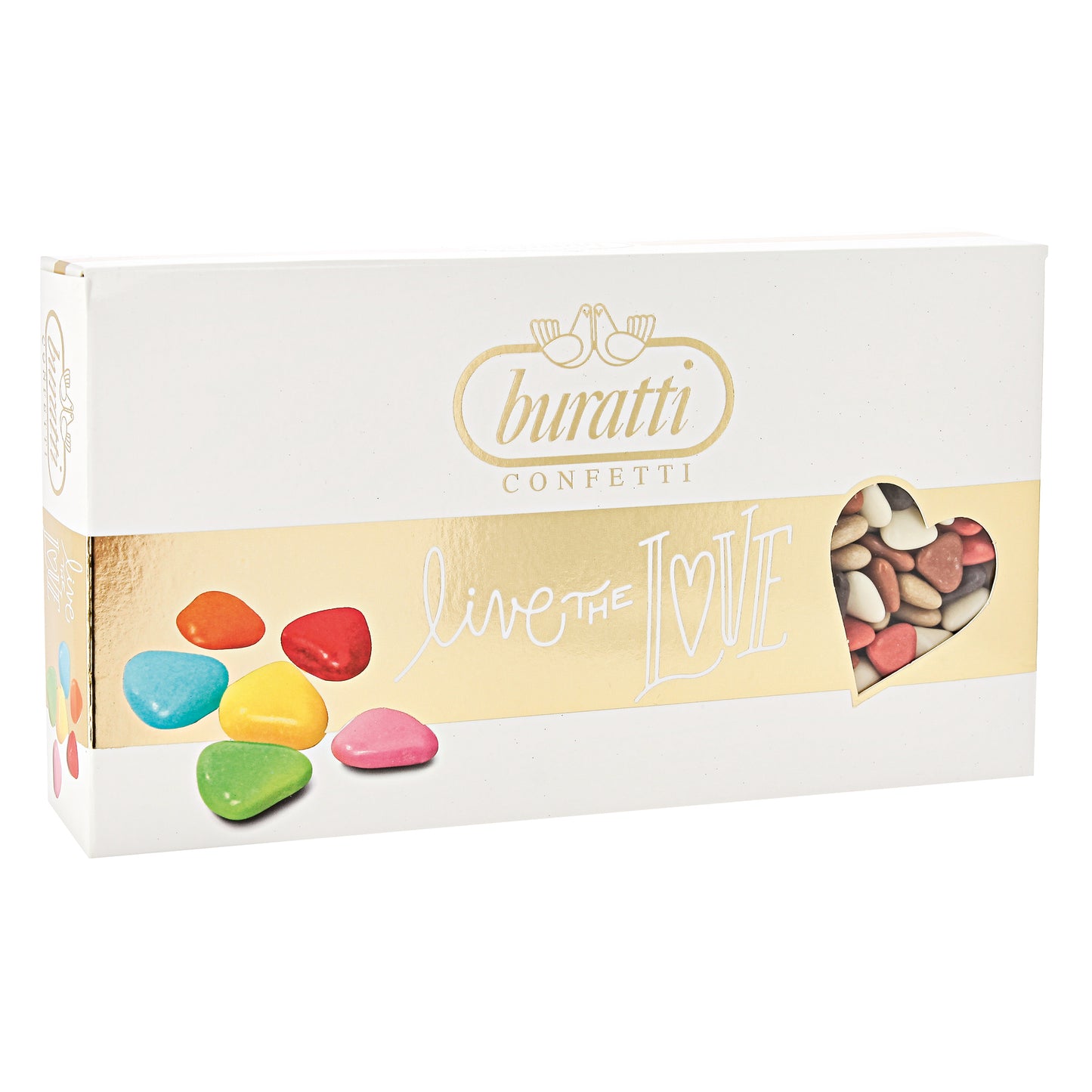 Confetti Buratti cuoriandoli love sfumati marrone