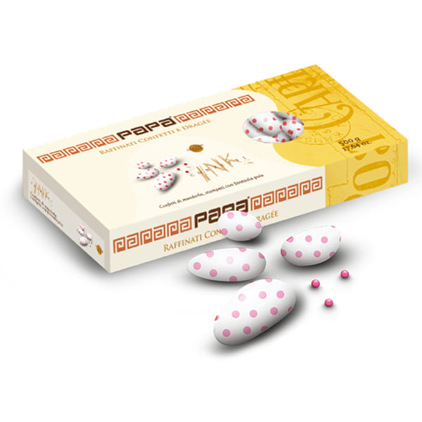 Confetti Papa cioccolato con pois rosa