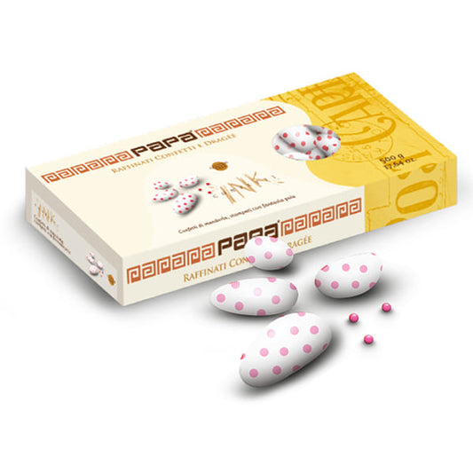 Confetti Papa cioccolato con pois rosa
