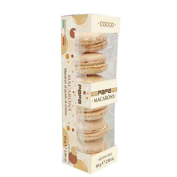 Macarons Papa avorio gusto cocco conf. da 6