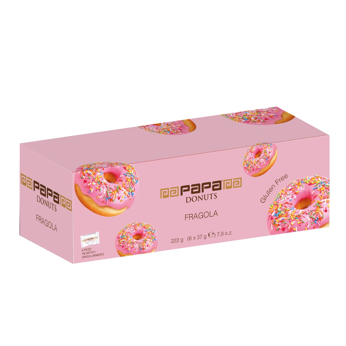 Donuts Papa glassati alla fragola conf. 6