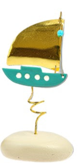 Bomboniera barca a vela con sasso