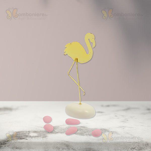 Bomboniera Flamingo con sasso