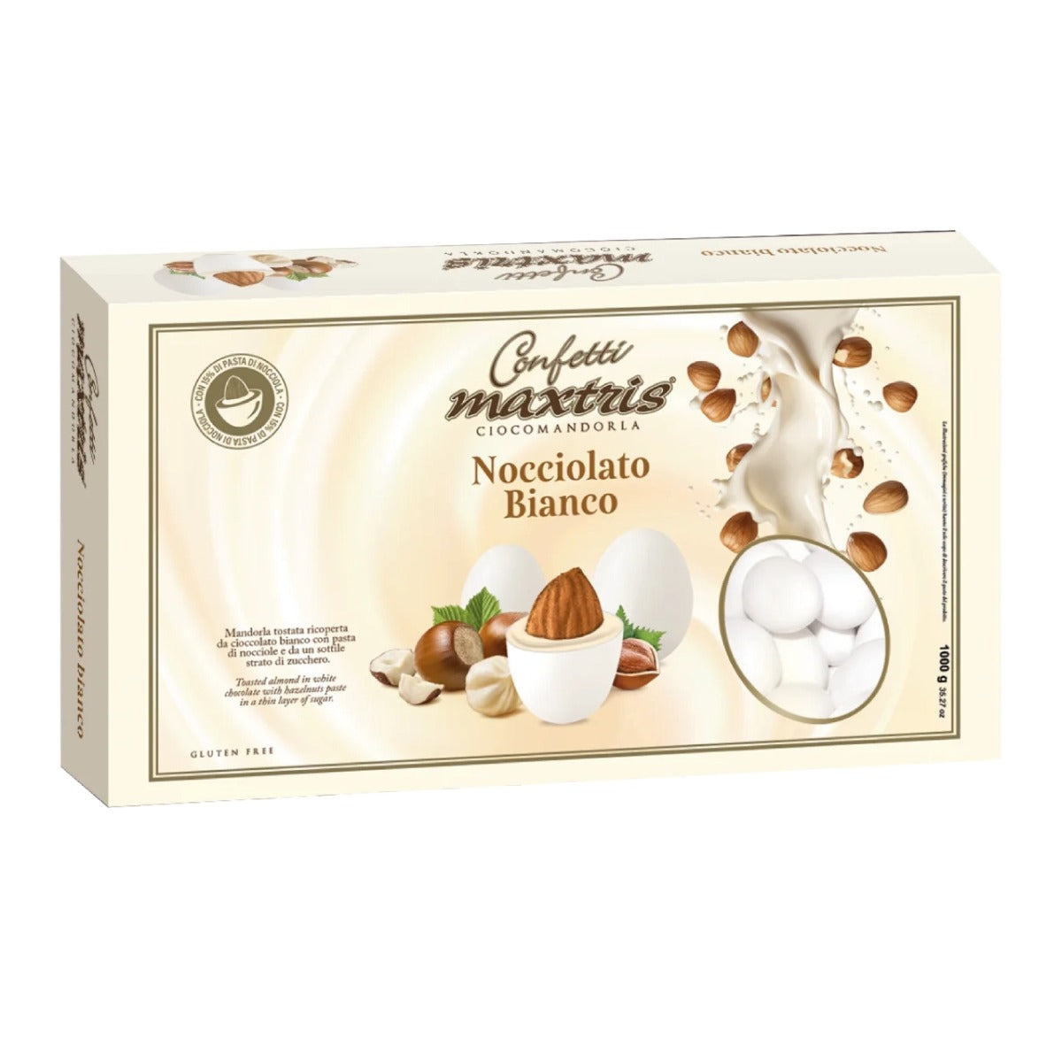 Confetti Maxtris cioccomandorla nocciolato bianco