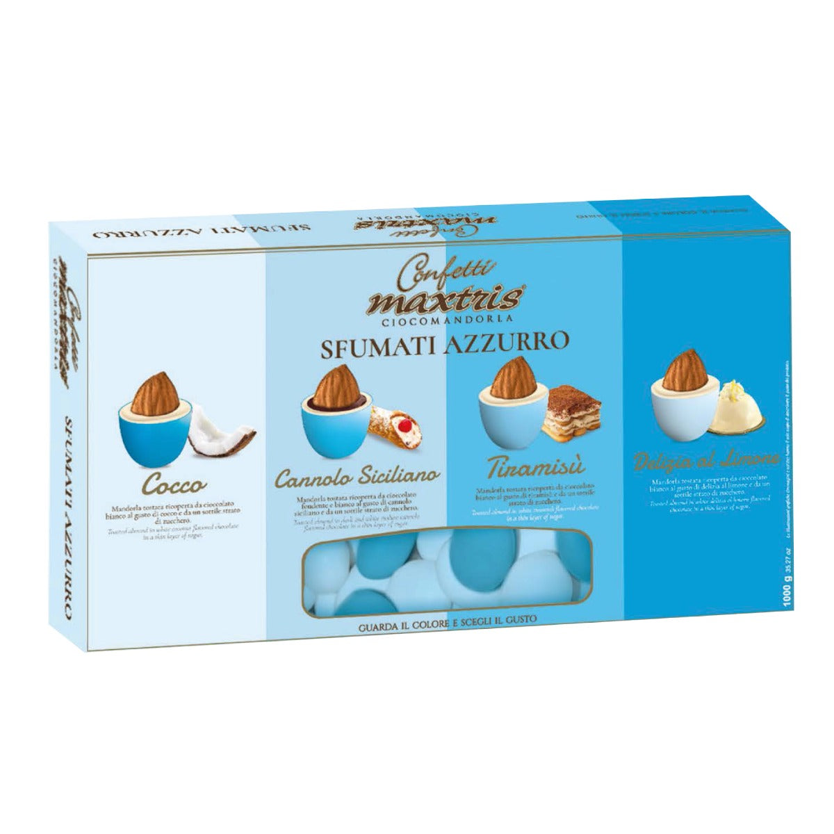 Confetti MAXTRIS Cioccomandorla sfumati cielo gusti assortiti