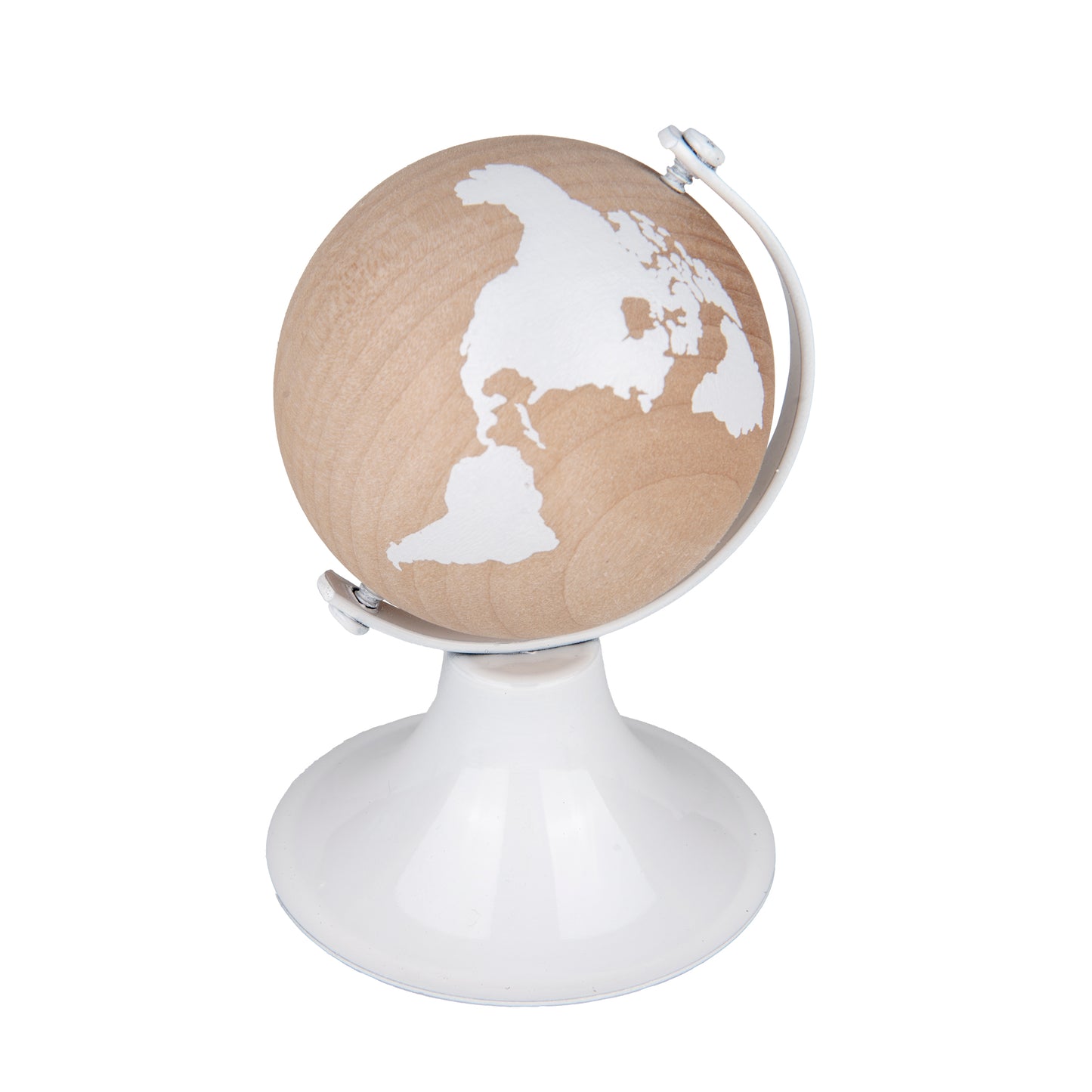 Bomboniera mappamondo in legno con base in metallo