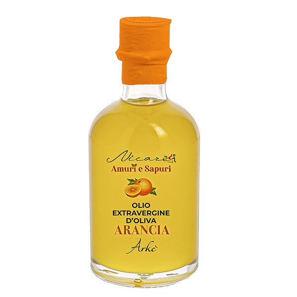 Bomboniera Nicarè olio aromatizzato all'arancia in bottiglia da 100ml