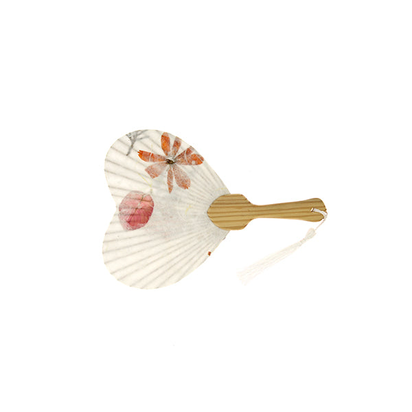 Ventaglio cuore con inserti floreali