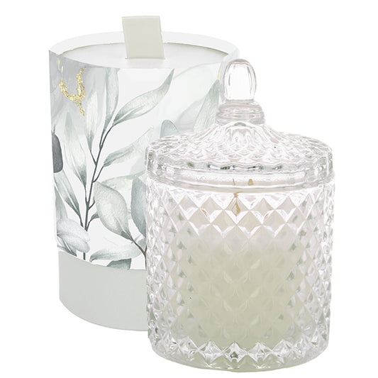 Candela potique vetro diamante trasparente