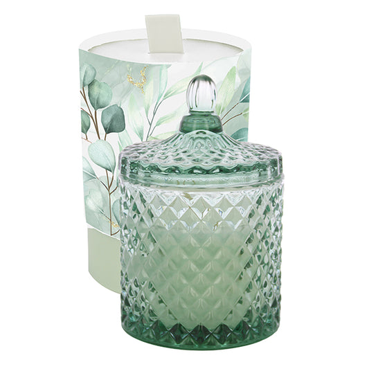 Candela potique vetro diamante verde