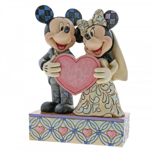 Statuetta DISNEY "Mickey e Minnie" - Due anime e un cuore