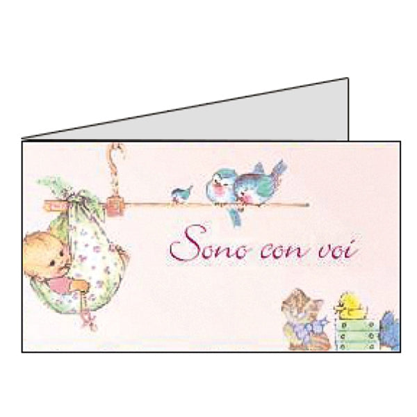 Set 20 Biglietti bimba sono con voi