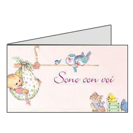 Set 20 Biglietti bimba sono con voi