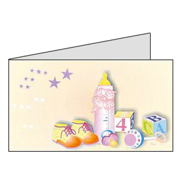 Set 20 Biglietti biberon rosa