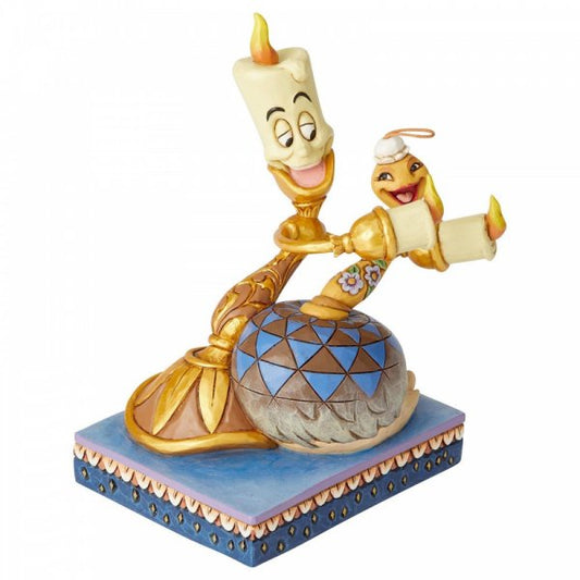 Statuetta Disney "Lumiere e Piumetta" 