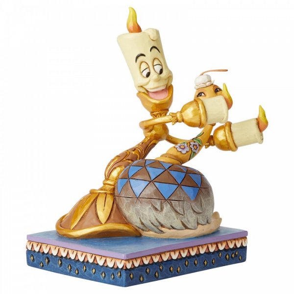 Statuetta Disney "Lumiere e Piumetta" 