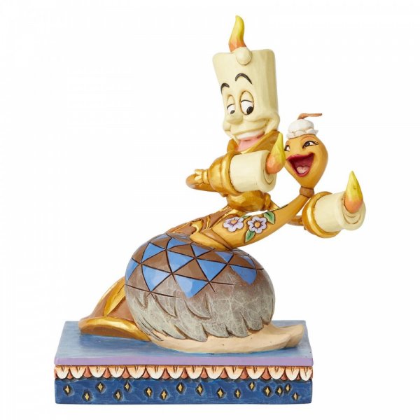 Statuetta Disney "Lumiere e Piumetta" 