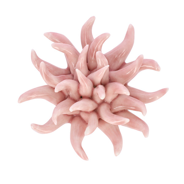 Accessorio corallo rosa in porcellana