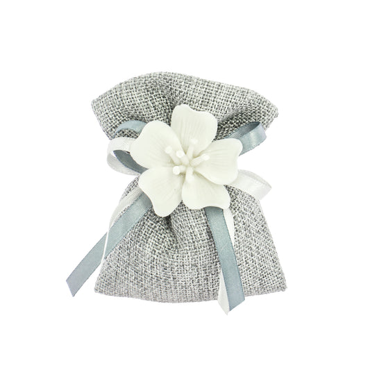 Bustina canapa glitter grigio