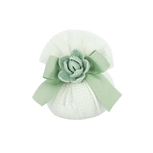 Busta base tonda cotone intrecciato bianco