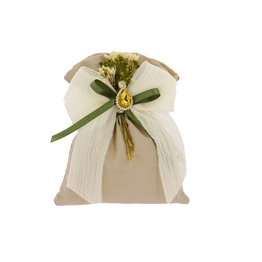 Bustina beige con tirante
