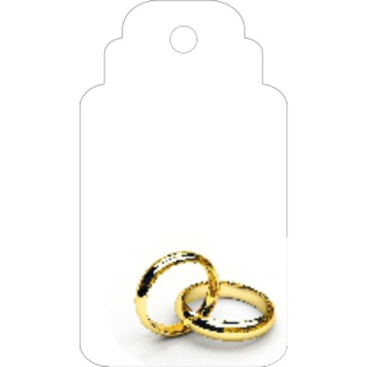 Set 35 tag nozze con fedi oro