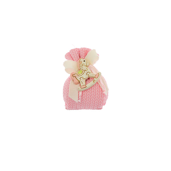 Mini busta con tirante cotone intrecciato rosa
