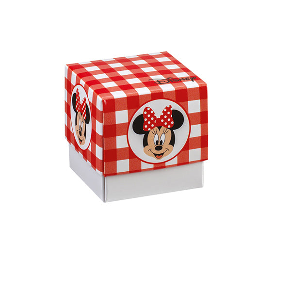 Set 10 scatola cubo piccola Minnie party rosso
