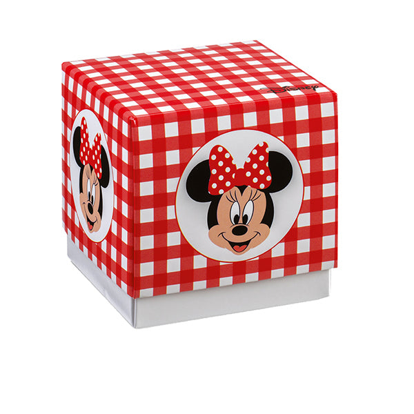 Set 10 scatola cubo grande Minnie party rosso