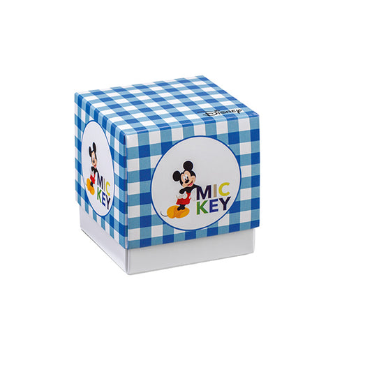 Set 10 scatola cubo piccola Mickey party blu