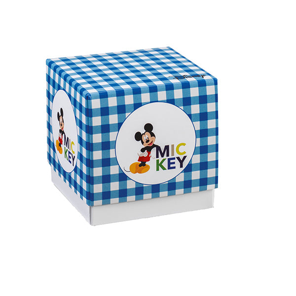 Set 10 scatola cubo grande Mickey party blu