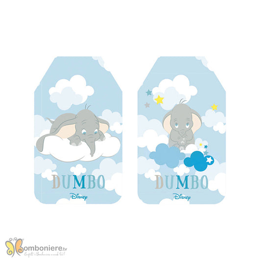 Set 160 bigliettino Disney tag Dumbo cielo