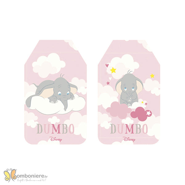 Bigliettino tag Dumbo rosa