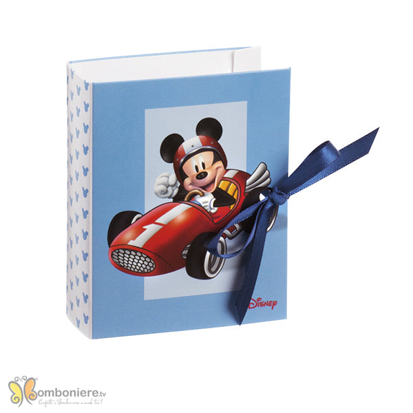 Astuccio libro portaconfetti Mickey mouse go auto