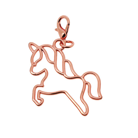 Accessorio ciondolo unicorno rosè con moschettone