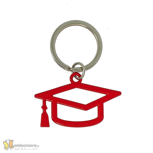 Accessorio laurea portachiavi tocco rosso