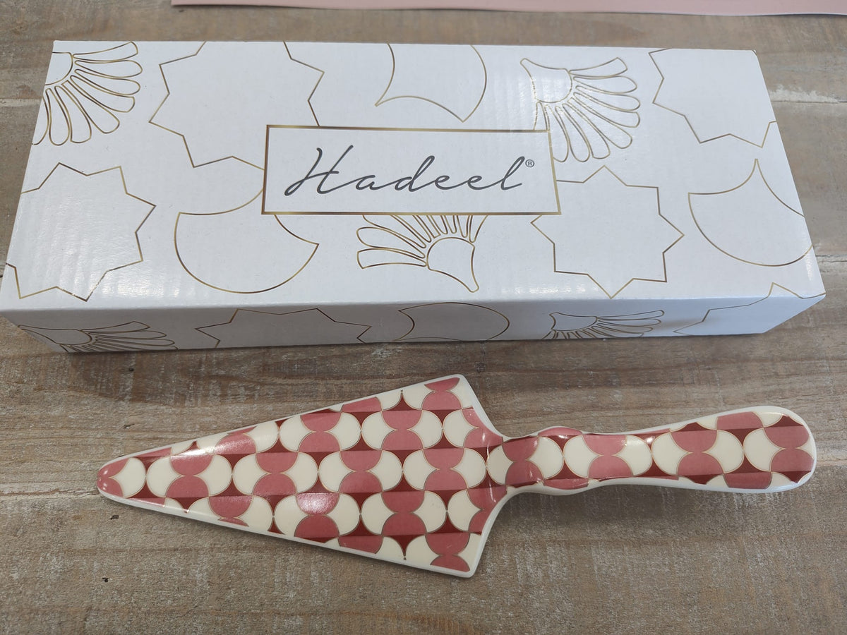 Set 10 Hadeel paletta torta rosa completa di confezionamento