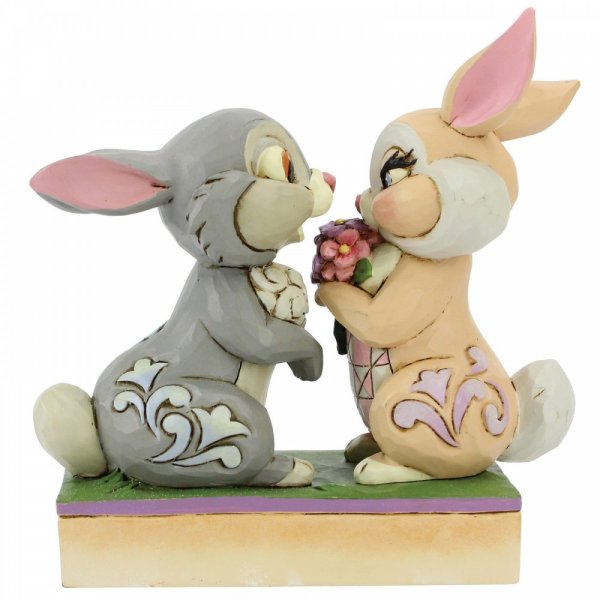Statuetta Disney "Bouquet di coniglietti" - Thumper e Blossom