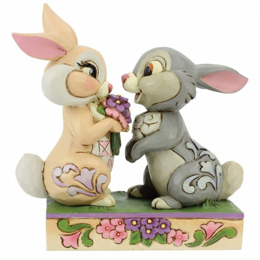 Statuetta Disney "Bouquet di coniglietti" - Thumper e Blossom