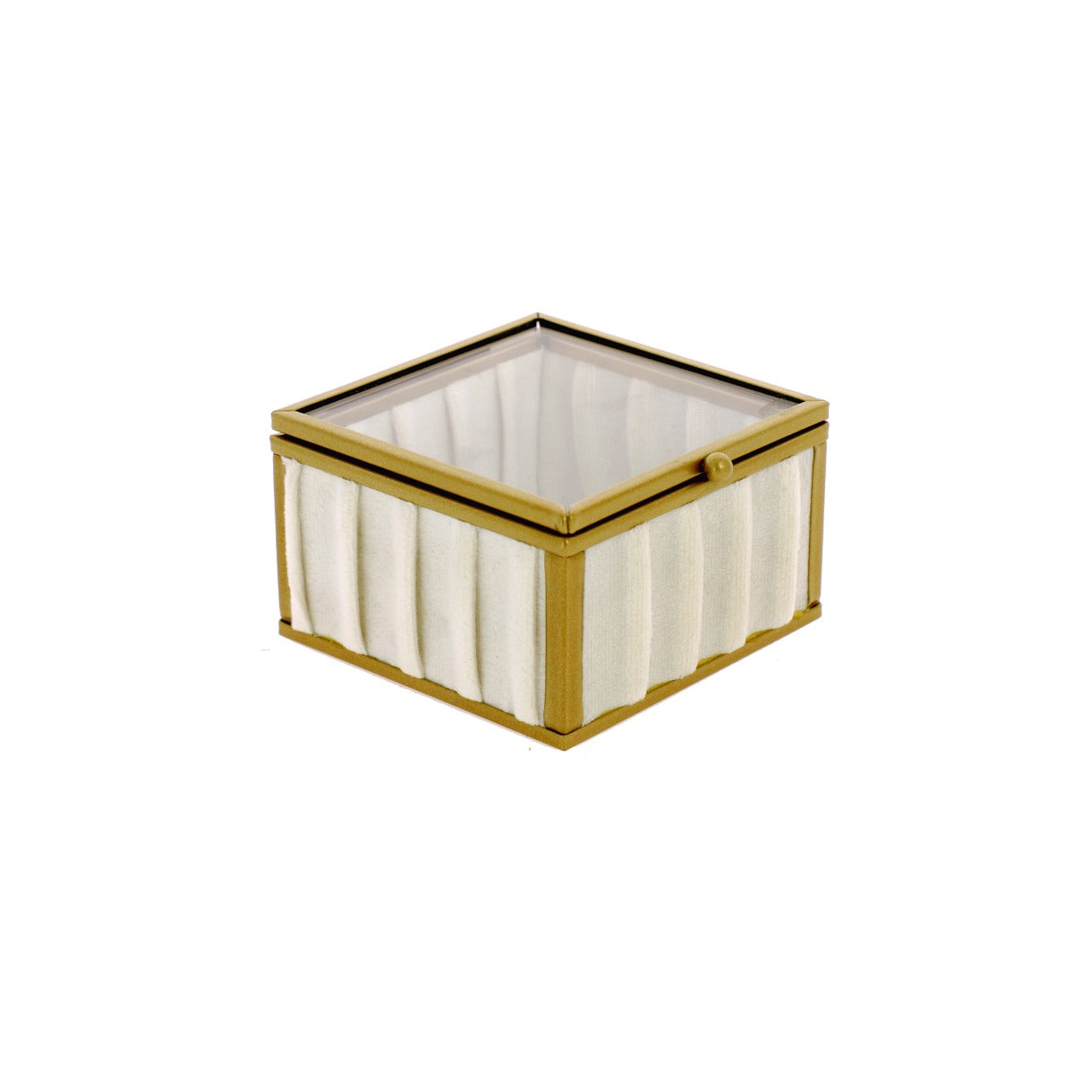 Bomboniera scatola porta confetti in velluto bianco con profili oro