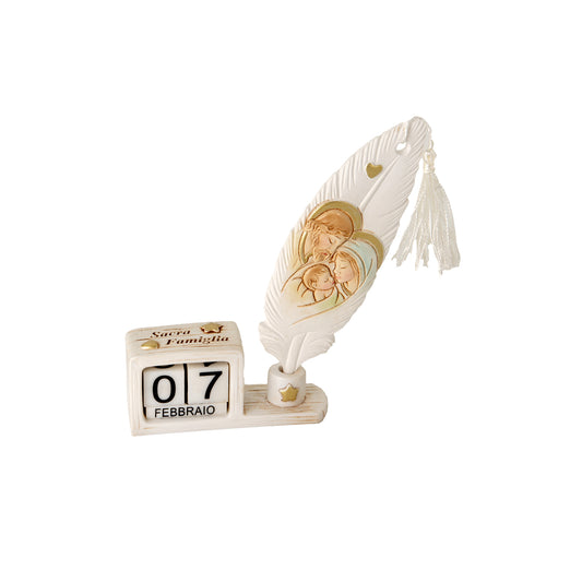 Bomboniera plume calendario sacra famiglia