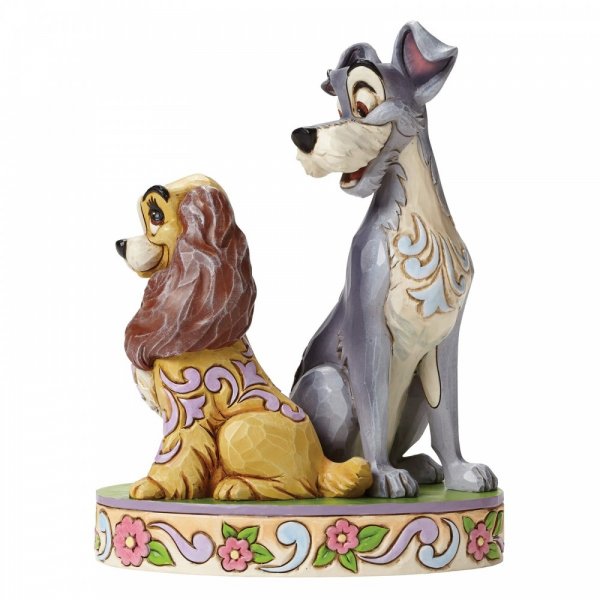 Statuetta Disney "Lilly e il Vagabondo" - Gli opposti si attraggono