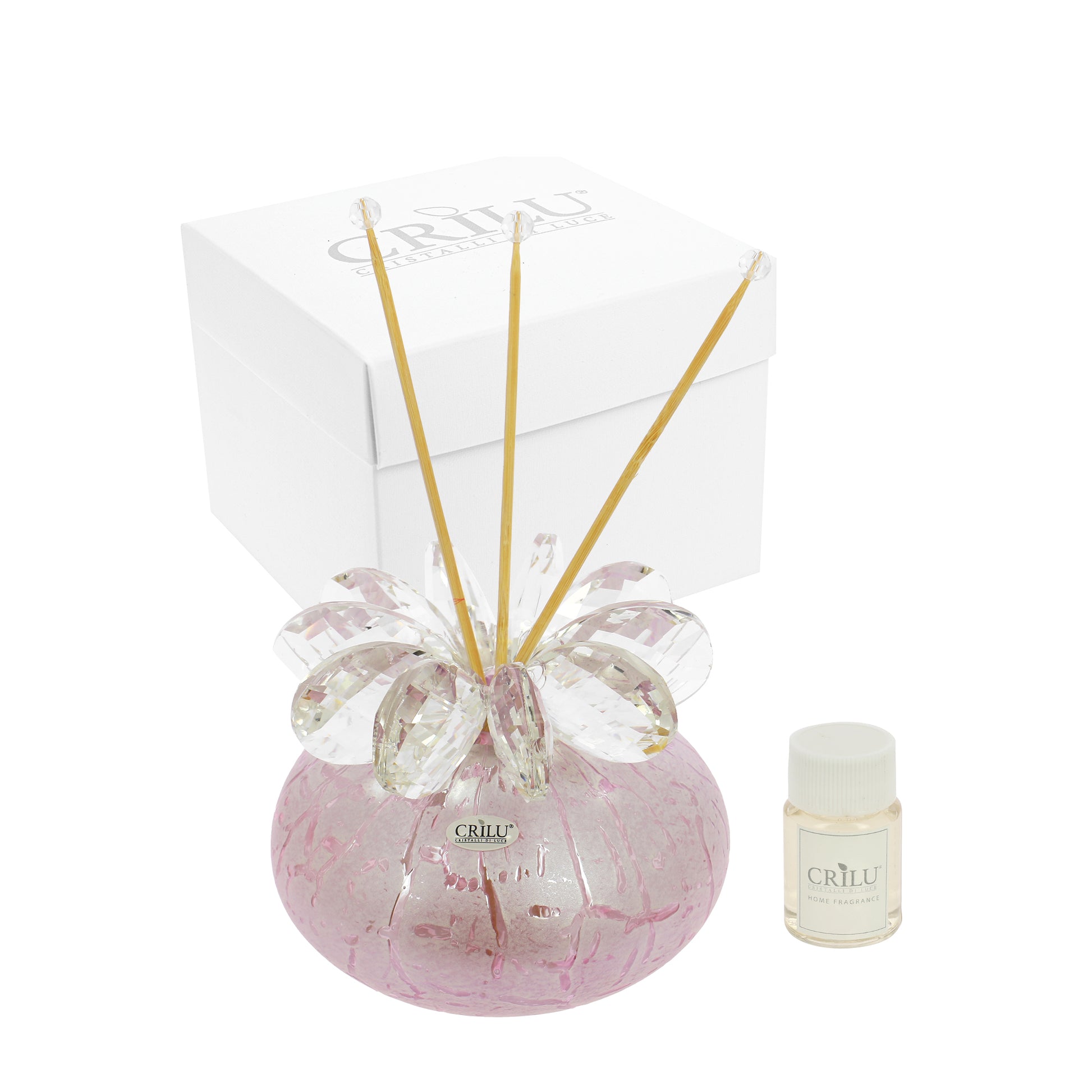 Bomboniera Crilù maxi profumatore crackle rosa