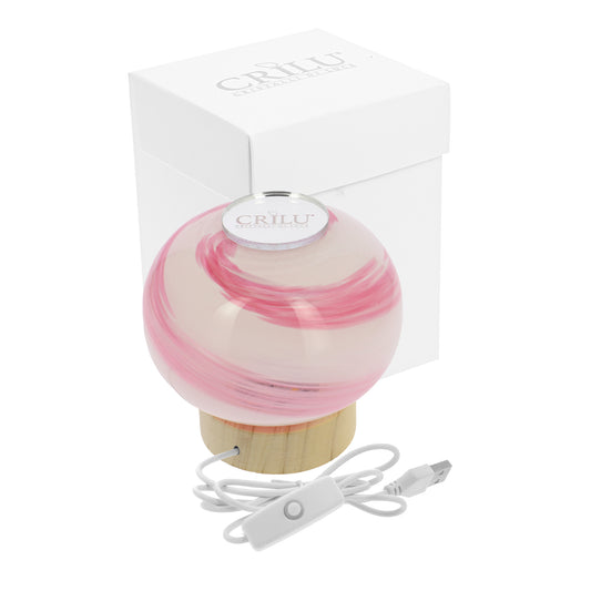 Bomboniera Crilù lampada murano spirale rosa