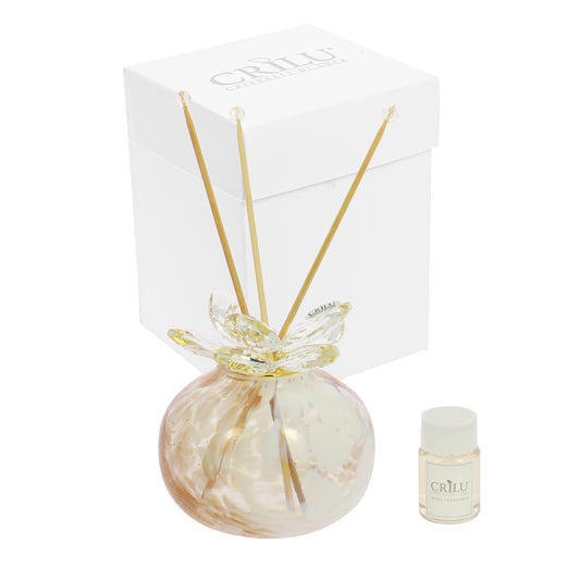 Bomboniera Crilù profumatore vetro maculato beige