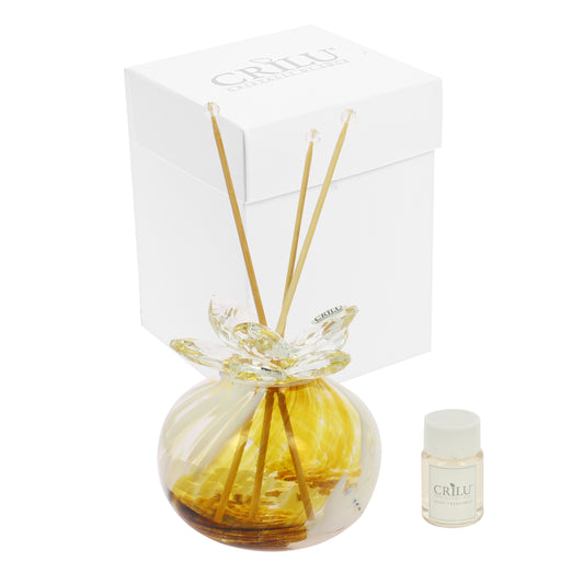 Bomboniera Crilù profumatore vetro maculato ambra